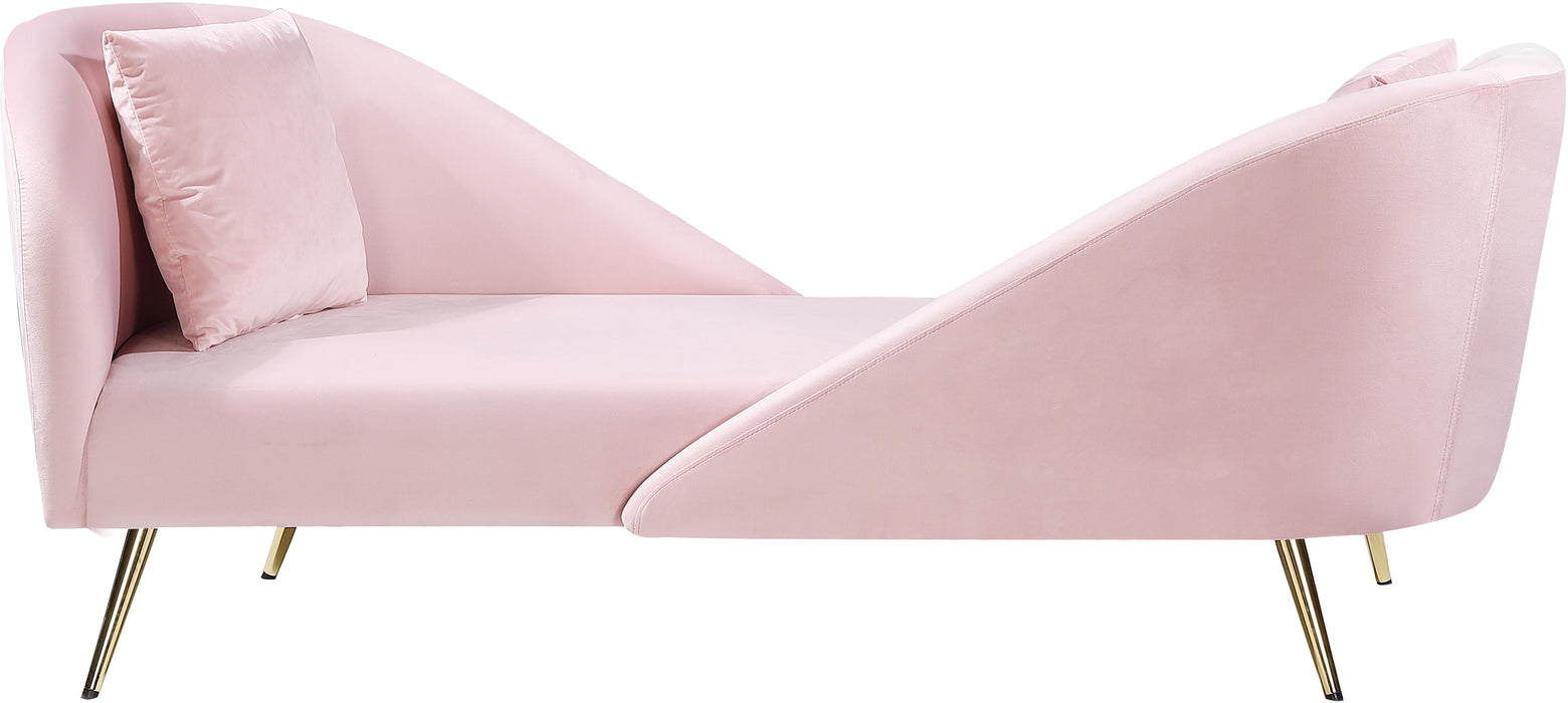 Nolan Pink Velvet Chaise - Furniture Stars (Chicago, IL)