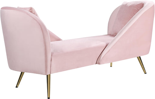 Nolan Pink Velvet Chaise - Furniture Stars (Chicago, IL)