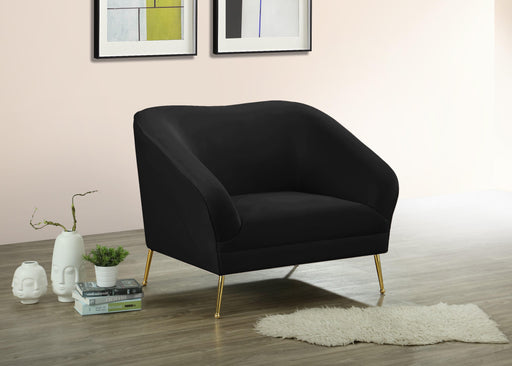 Hermosa Black Velvet Chair - Furniture Stars (Chicago, IL)