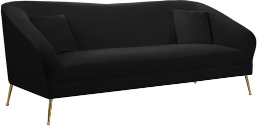 Hermosa Black Velvet Sofa - Furniture Stars (Chicago, IL)
