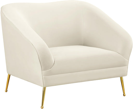Hermosa Cream Velvet Chair - Furniture Stars (Chicago, IL)