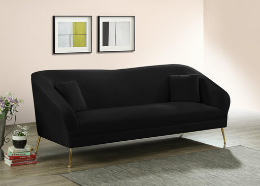 Hermosa Black Velvet Sofa - Furniture Stars (Chicago, IL)