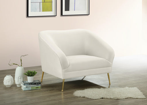 Hermosa Cream Velvet Chair - Furniture Stars (Chicago, IL)