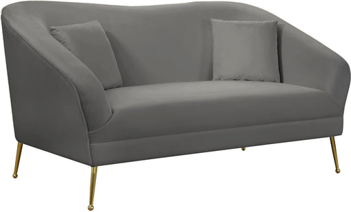 Hermosa Grey Velvet Loveseat - Furniture Stars (Chicago, IL)