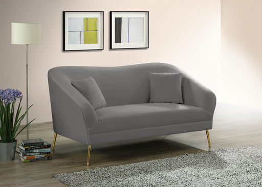 Hermosa Grey Velvet Loveseat - Furniture Stars (Chicago, IL)
