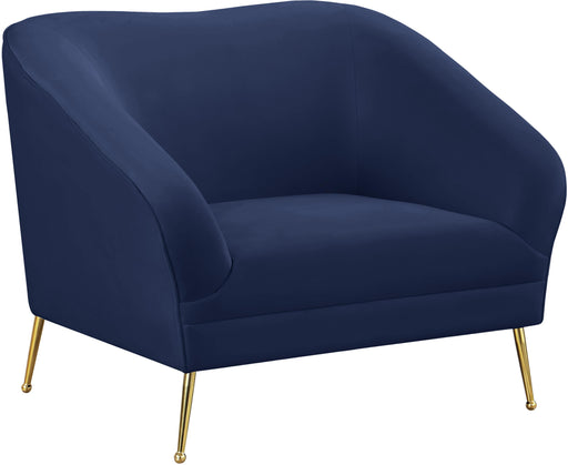 Hermosa Navy Velvet Chair - Furniture Stars (Chicago, IL)