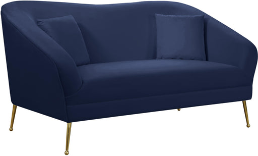 Hermosa Navy Velvet Loveseat - Furniture Stars (Chicago, IL)