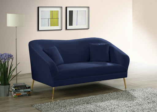 Hermosa Navy Velvet Loveseat - Furniture Stars (Chicago, IL)