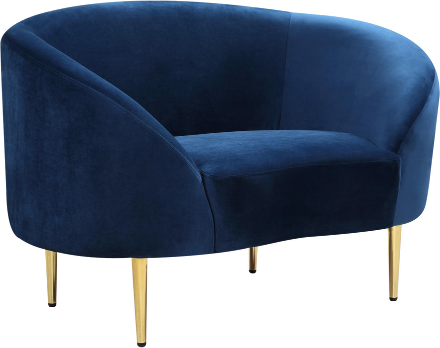Ritz Navy Velvet Chair - Furniture Stars (Chicago, IL)