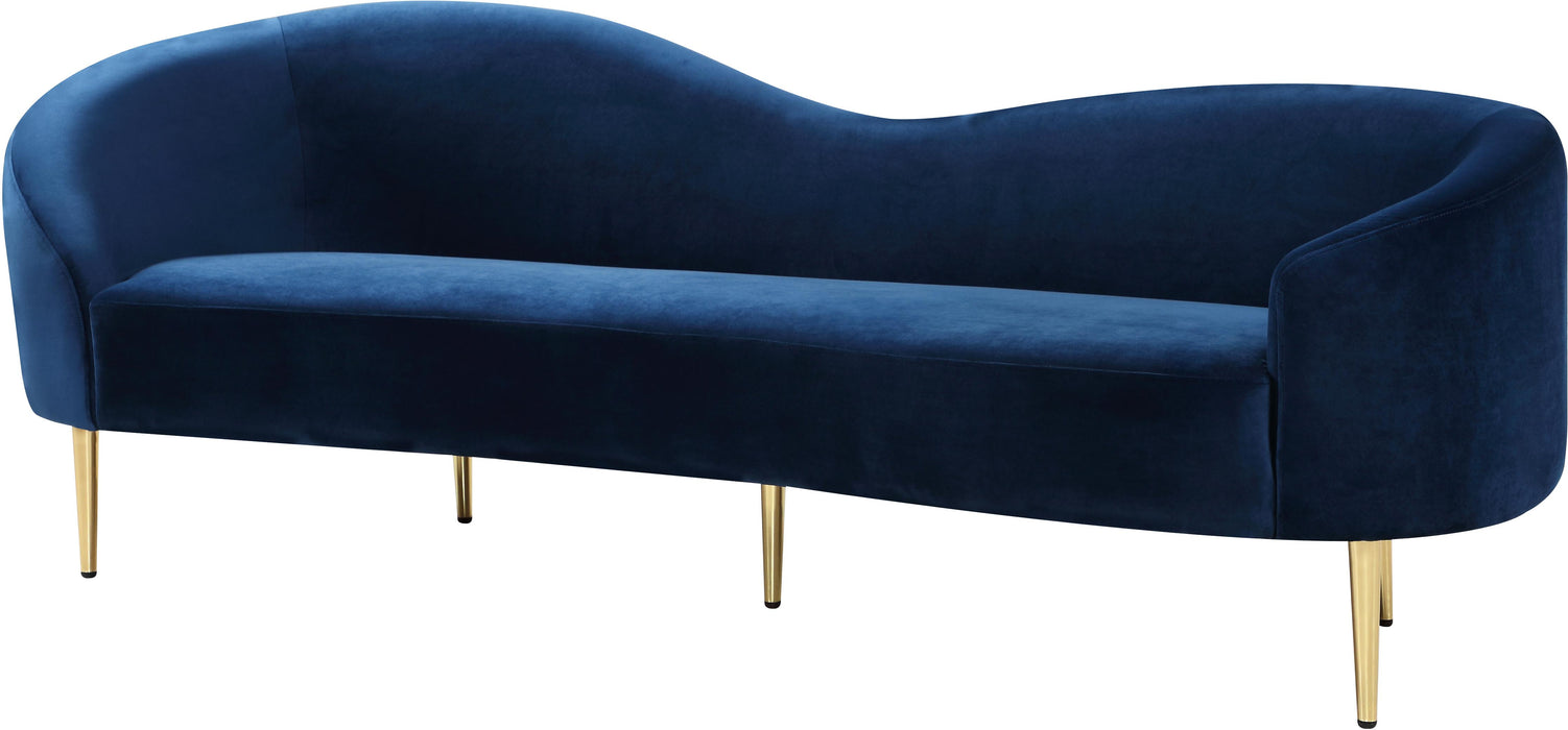 Ritz Navy Velvet Sofa - Furniture Stars (Chicago, IL)
