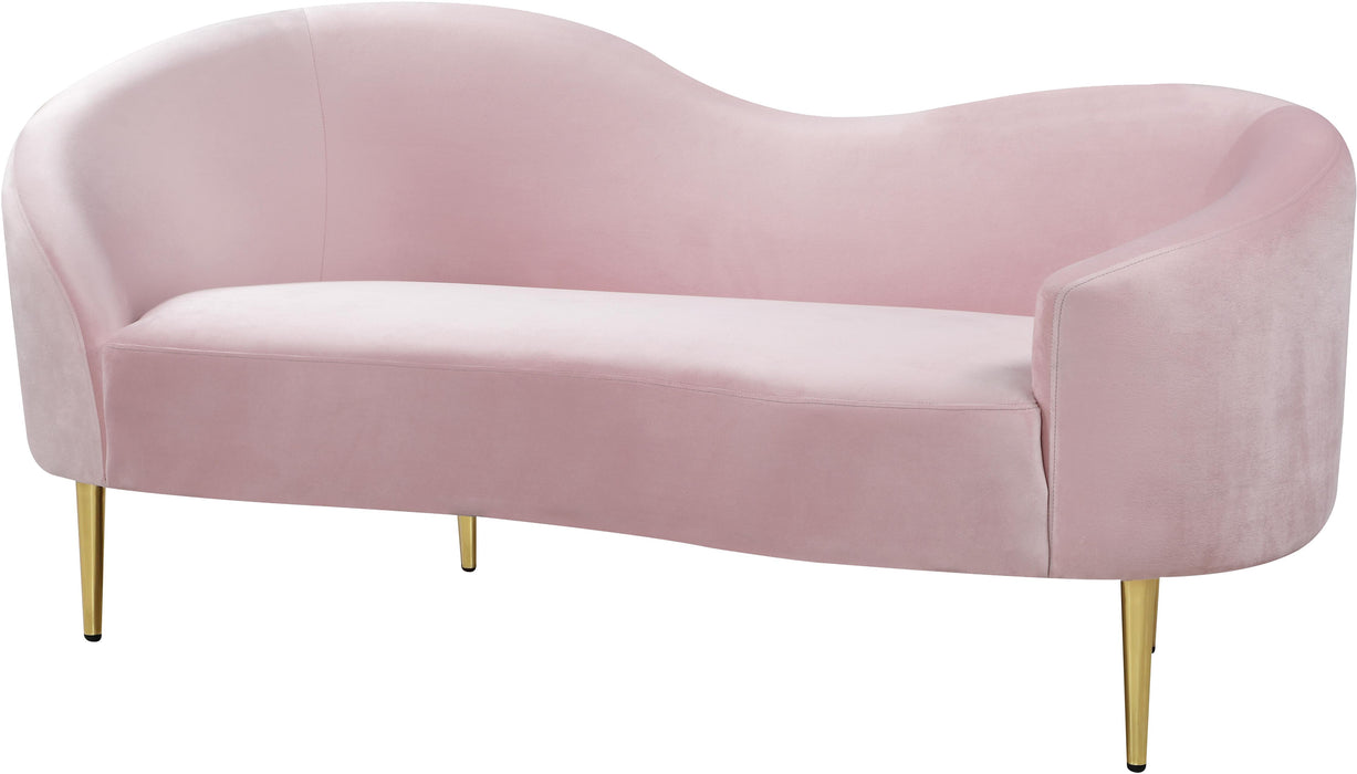 Ritz Pink Velvet Loveseat - Furniture Stars (Chicago, IL)