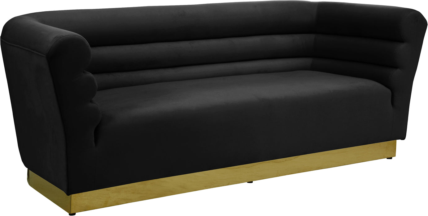 Bellini Black Velvet Sofa - Furniture Stars (Chicago, IL)