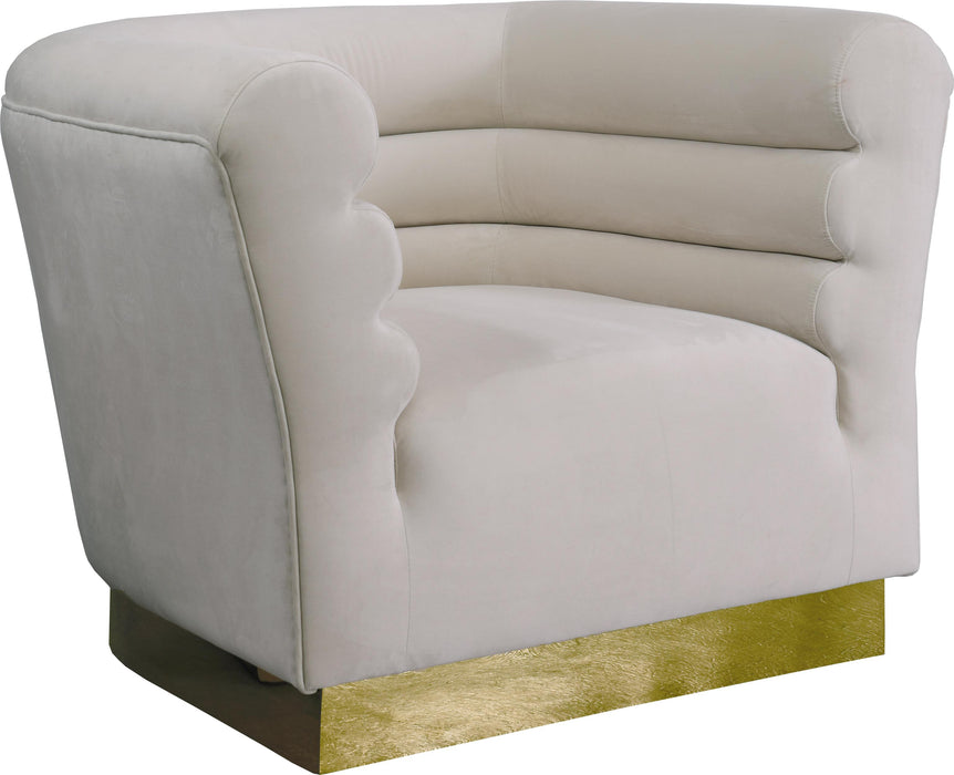 Bellini Cream Velvet Chair - Furniture Stars (Chicago, IL)