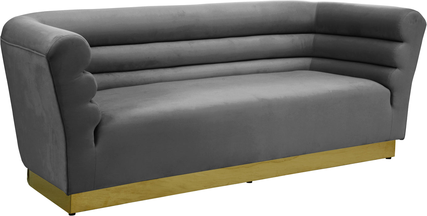 Bellini Grey Velvet Sofa - Furniture Stars (Chicago, IL)