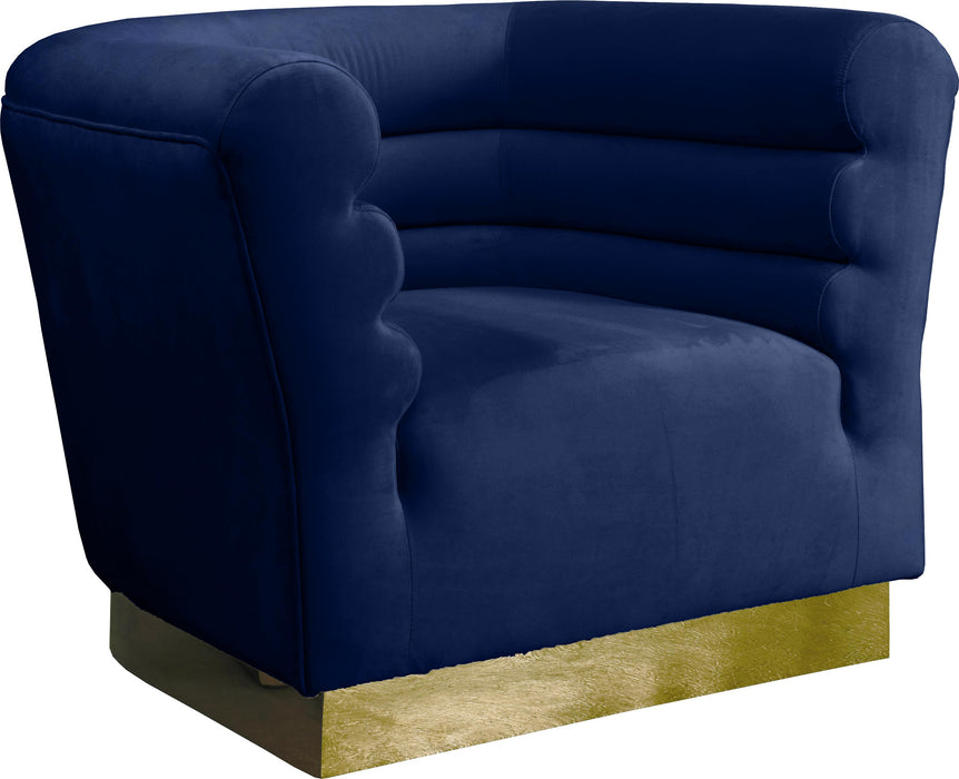 Bellini Navy Velvet Chair - Furniture Stars (Chicago, IL)