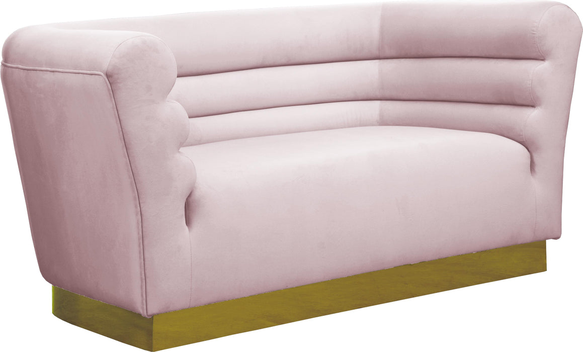 Bellini Pink Velvet Loveseat - Furniture Stars (Chicago, IL)