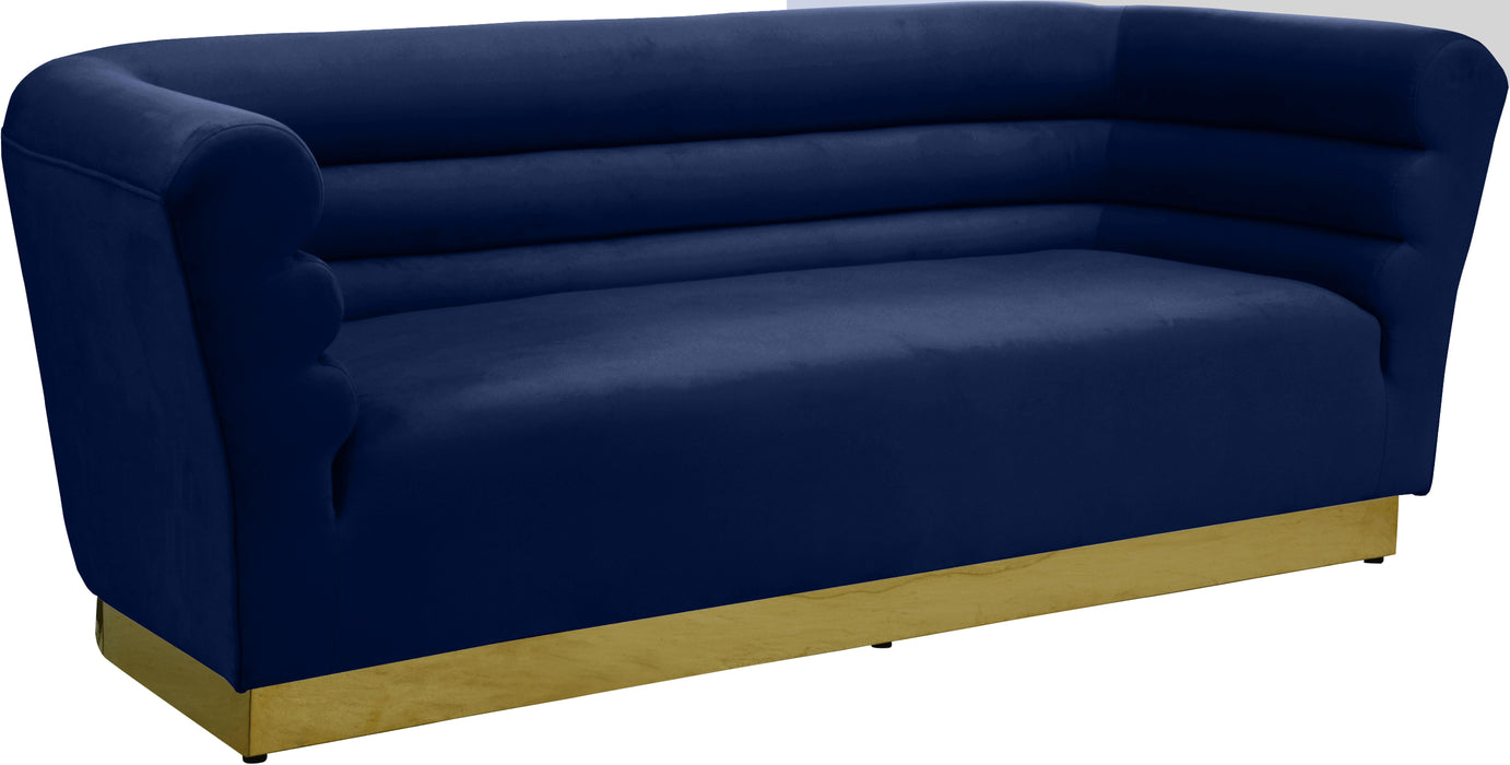 Bellini Navy Velvet Sofa - Furniture Stars (Chicago, IL)