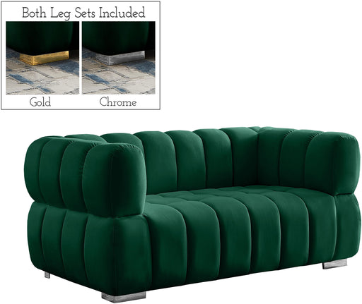 Gwen Green Velvet Loveseat - Furniture Stars (Chicago, IL)