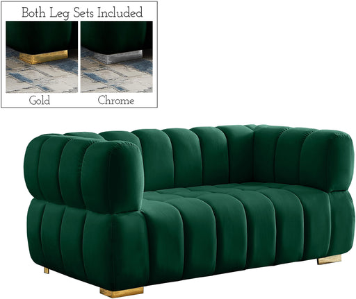 Gwen Green Velvet Loveseat - Furniture Stars (Chicago, IL)
