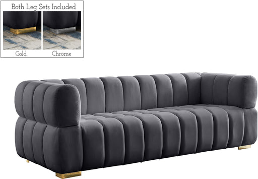 Gwen Grey Velvet Sofa - Furniture Stars (Chicago, IL)