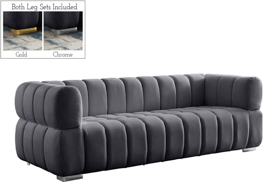 Gwen Grey Velvet Sofa - Furniture Stars (Chicago, IL)