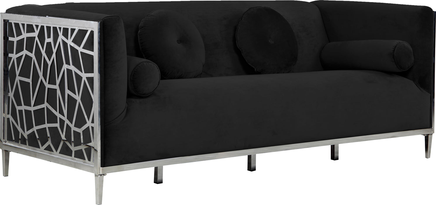 Opal Black Velvet Sofa - Furniture Stars (Chicago, IL)