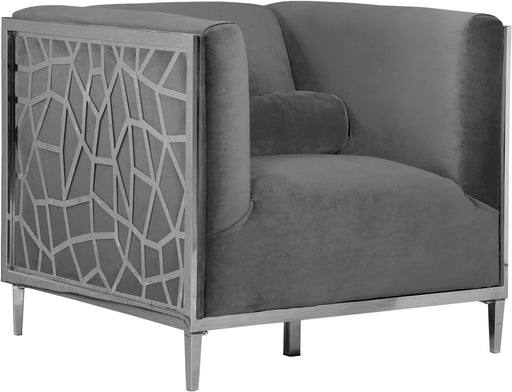 Opal Grey Velvet Chair - Furniture Stars (Chicago, IL)
