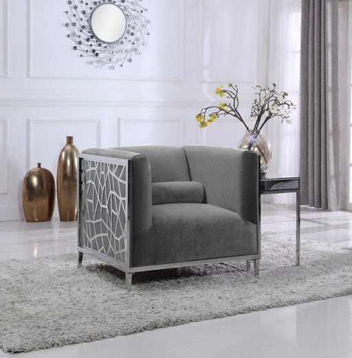 Opal Grey Velvet Chair - Furniture Stars (Chicago, IL)