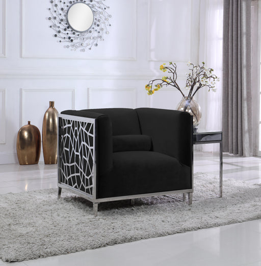 Opal Black Velvet Chair - Furniture Stars (Chicago, IL)