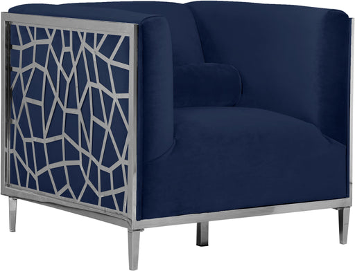 Opal Navy Velvet Chair - Furniture Stars (Chicago, IL)