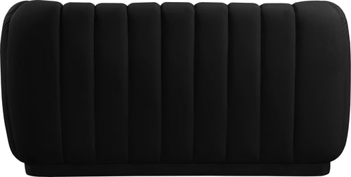 Dixie Black Velvet Loveseat - Furniture Stars (Chicago, IL)
