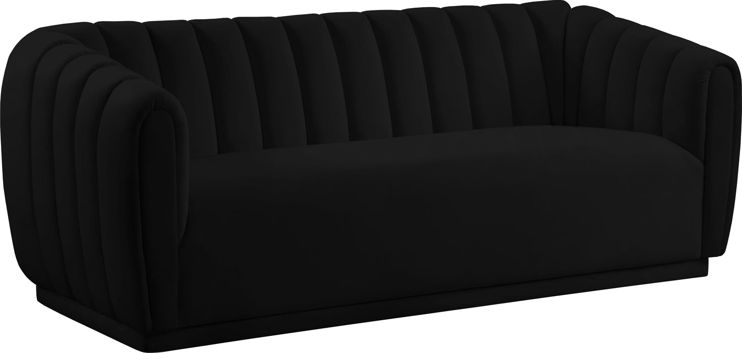 Dixie Black Velvet Sofa - Furniture Stars (Chicago, IL)