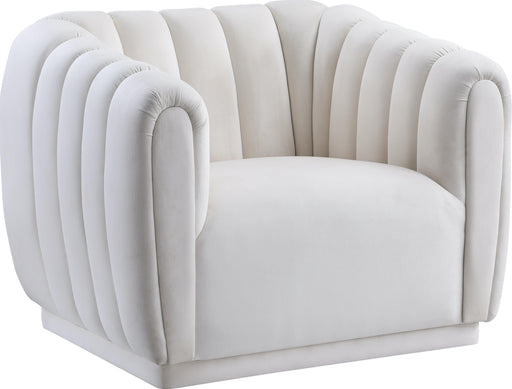 Dixie Cream Velvet Chair - Furniture Stars (Chicago, IL)
