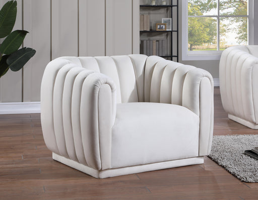 Dixie Cream Velvet Chair - Furniture Stars (Chicago, IL)