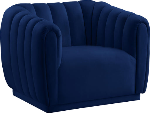 Dixie Navy Velvet Chair - Furniture Stars (Chicago, IL)