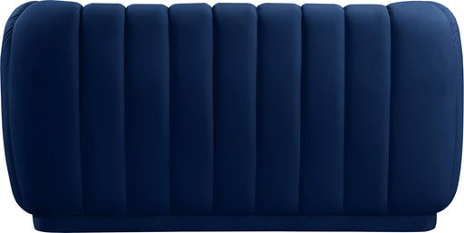 Dixie Navy Velvet Loveseat - Furniture Stars (Chicago, IL)