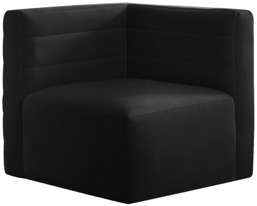 Quincy Black Velvet Modular Corner Chair - Furniture Stars (Chicago, IL)