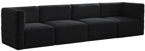 Quincy Black Velvet Modular Sofa - Furniture Stars (Chicago, IL)