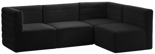 Quincy Black Velvet Modular Sectional - Furniture Stars (Chicago, IL)