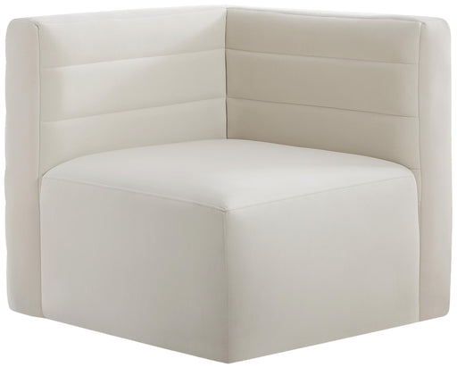 Quincy Cream Velvet Modular Corner Chair - Furniture Stars (Chicago, IL)