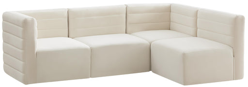Quincy Cream Velvet Modular Sectional - Furniture Stars (Chicago, IL)