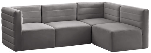 Quincy Grey Velvet Modular Sectional - Furniture Stars (Chicago, IL)