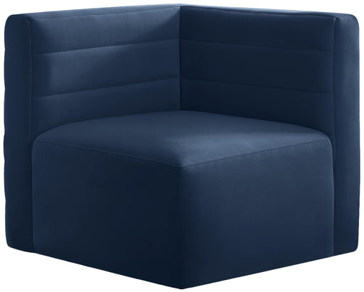 Quincy Navy Velvet Modular Corner Chair - Furniture Stars (Chicago, IL)
