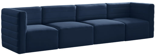 Quincy Navy Velvet Modular Sofa - Furniture Stars (Chicago, IL)
