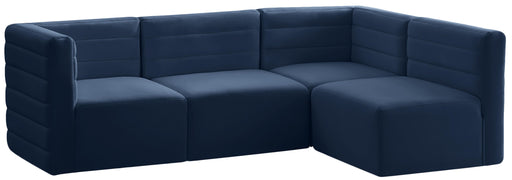 Quincy Navy Velvet Modular Sectional - Furniture Stars (Chicago, IL)
