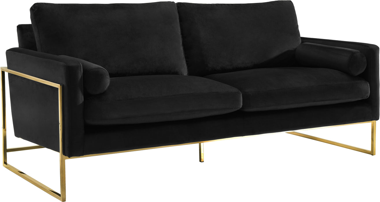 Mila Black Velvet Sofa - Furniture Stars (Chicago, IL)