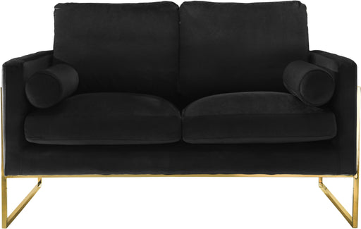 Mila Black Velvet Loveseat - Furniture Stars (Chicago, IL)
