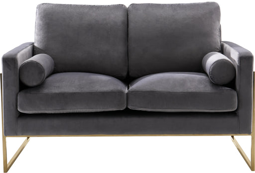 Mila Grey Velvet Loveseat - Furniture Stars (Chicago, IL)