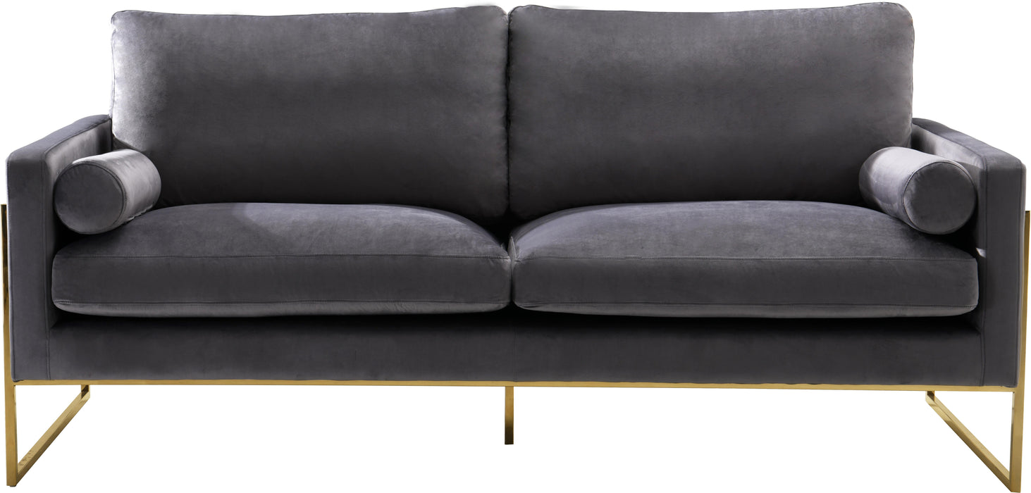 Mila Grey Velvet Sofa - Furniture Stars (Chicago, IL)