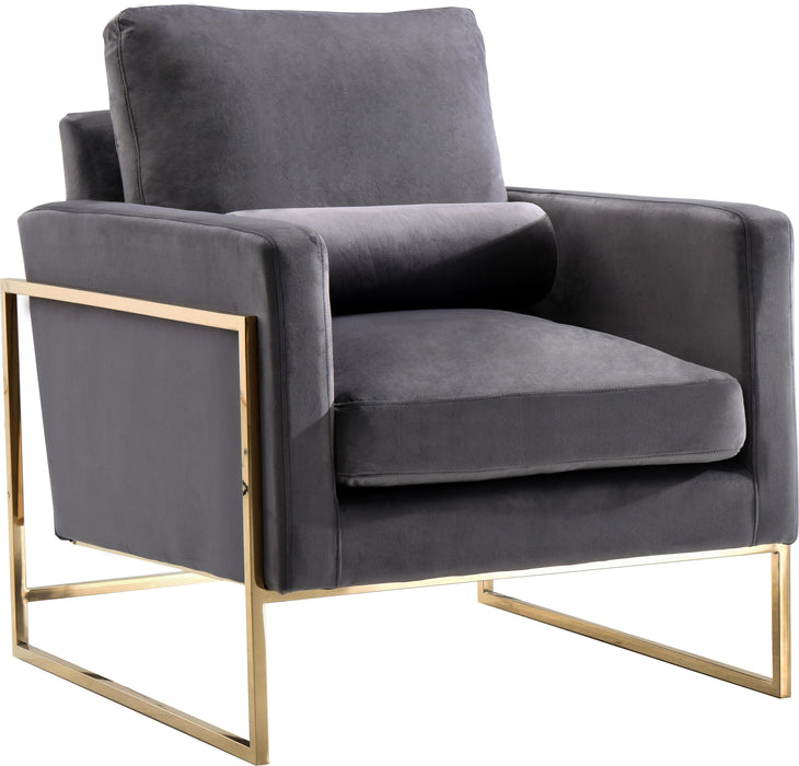 Mila Grey Velvet Chair - Furniture Stars (Chicago, IL)